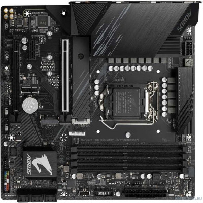 Материнская плата Gigabyte B560M AORUS ELITE Soc-1200 Intel B560 4xDDR4 mATX AC`97 8ch(7.1) 2.5Gg+VGA+DVI+HDMI+DP