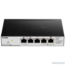 D-Link DGS-1100-05PDV2/A1A Настраиваемый L2 коммутатор с 5 портами 10/100/1000Base-T (2 порта PoE, 1 порт для питания коммутатора по PoE). Питание осуществляется только по PoE.