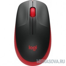 Мышь Logitech M190 красный/черный оптическая (1000dpi) беспроводная USB (2but)