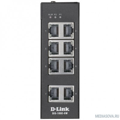  D-Link DIS-100G-8W/A1A Промышленный неуправляемый коммутатор с 8 портами 10/100/1000Base-T