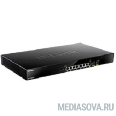 D-Link DMS-1100-10TP/A1A Настраиваемый коммутатор с 8 портами 100/1000/2.5GBase-T и 2 портами 10GBase-X SFP+ (8 портов с поддержкой PoE 802.3af/at (30 Вт), PoE - бюджет 240 Вт)