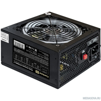 Блок питания Exegate EX289070RUS БП 600W ExeGate EVO600-LT ATX, APFC, 12cm RGB fan, 24p, (4+4)p, PCI-E, 5SATA, 3IDE, black