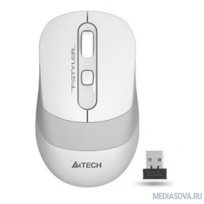  Мышь беспроводная A4Tech Fstyler FG10 , белый/серый , оптическая, 2000dpi , USB, 4 кнопки [1147569]