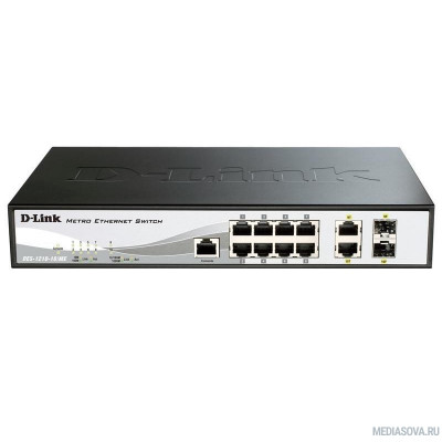  D-Link DGS-1210-10/ME/B2A Коммутатор 2 уровня с 8 портами 10/100/1000Base-T и 2 портами 1000Base-X SFP