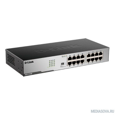  D-Link DGS-1016D/I2A Неуправляемый коммутатор с 16 портами 10/100/1000Base-T