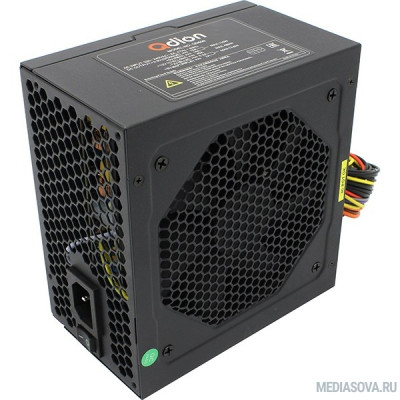 Блок питания БП QDION QD600  80+<v 2.31,6+2 pin,5*sata,3*molex,120 mm fan,Power cord>