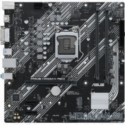 Материнская плата Asus PRIME H410M-K R2.0 Soc-1200 Intel H410 2xDDR4 mATX AC`97 8ch(7.1) GbLAN+VGA+DVI