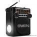  SVEN SRP-355, черный, радиоприемник (мощность 3 Вт (RMS), FM/AM/SW, USB, SD/microSD, фонарь, встроенный аккумулятор)
