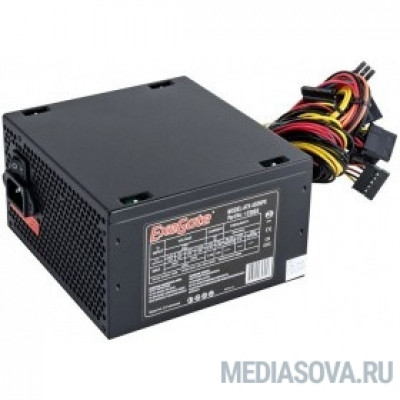 Блок питания Exegate EX224733RUS-S Блок питания 450W Exegate 450NPX, ATX, SC, black, 12cm fan, 24+4p, 6/8p PCI-E, 3*SATA, 2*IDE, FDD + кабель 220V с защитой от выдергивания