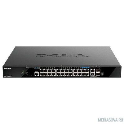  D-Link DGS-1520-28MP/A1A Управляемый L3 стекируемый коммутатор с 20 портами 10/100/1000Base-T, 4 портами 100/1000/2.5GBase-T, 2 портами 10GBase-T и 2 портами 10GBase-X SFP+ 