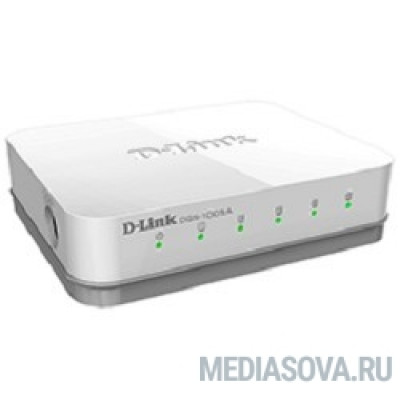 D-Link DGS-1005A/F1A Неуправляемый коммутатор с 5 портами 10/100/1000Base-T, функцией энергосбережения и поддержкой QoS 