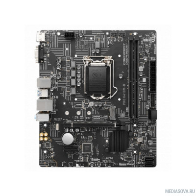 Материнская плата MSI PRO H410M-B mATX, H510, LGA1200,2xDDR4,1xPCI-Ex16,1xPCI-Ex1,1xM.2,4xSATA3,4xUSB3.2 Gen1,6xUSB2.0,HD Audio