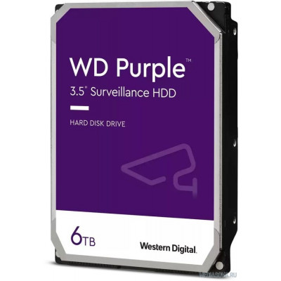 Жесткий диск 6TB WD Purple (WD63PURZ)  Serial ATA III, 5640- rpm, 256Mb, 3.5