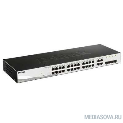  D-Link DGS-1210-28/F3A Настраиваемый коммутатор WebSmart с 24 портами 10/100/1000Base-T и 4 комбо-портами 100/1000Base-T/SFP