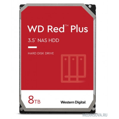 Жесткий диск 8TB WD Red Plus (WD80EFZZ) Serial ATA III, 7200- rpm, 256Mb, 3.5