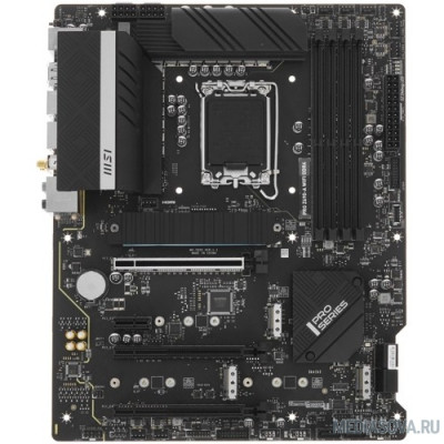 Материнская плата MSI PRO Z690-A WIFI DDR4 Z690, LGA1700, 4DDR4, 3PCI-Ex16, 1PCI-Ex1, 4M.2, 1USB3.2 Gen2 X2, 6USB3