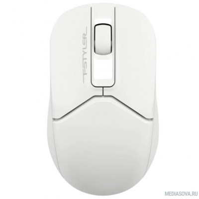  A-4Tech Мышь Fstyler FB12 белый оптическая (1200dpi) беспроводная BT/Radio USB (3but) [1595330]