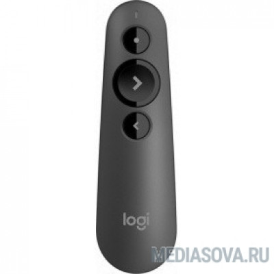 910-005843 Презентер Logitech R500s Graphite черный, Bluetooth + 2.4 GHz, USB-ресивер , 3 программируемых кнопки, лазерная указка  (090828)