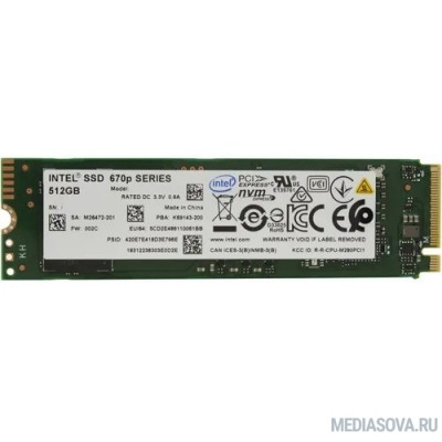  Intel SSD 512Gb M.2 670P Series SSDPEKNU512GZX1