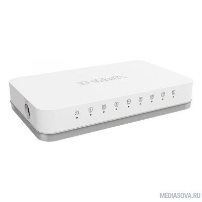  D-Link DGS-1008A/F1A Неуправляемый коммутатор с 8 портами 10/100/1000 Base-T и функцией энергосбережения