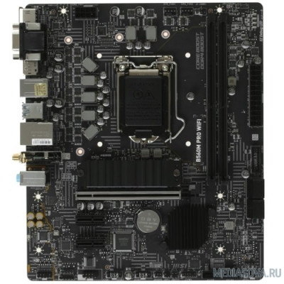 Материнская плата MSI B560M PRO WIFI Soc-1200 Intel B560 2xDDR4 mATX AC`97 8ch(7.1) 2.5Gg+VGA+HDMI+DP