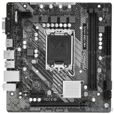 Материнская плата ASRock H610M-HVS LGA1700, 2xDDR4, 4xSATA, D-Sub, HDMI, mATX