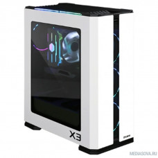 Корпус ZALMAN X3 WHITE, без БП, боковое окно (закаленное стекло), белый,  ATX 