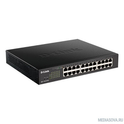  D-Link DGS-1100-24PV2/A2A Настраиваемый L2 коммутатор c 24 портами 10/100/1000Base-T (12 портов РоЕ 802.3af/at, PoE-бюджет 100 Вт)