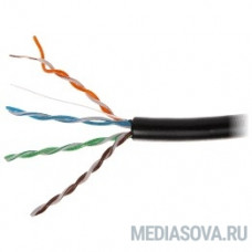 Кабель витая пара Bion BCL-U5451-301 U/UTP, кат.5e, 4x2x0,51мм AWG24, CCA, одножильный, PE, для внешней прокладки, 305м, черный