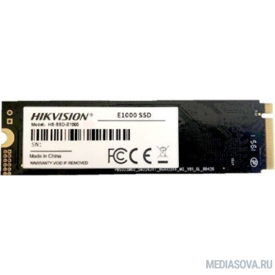  SSD M.2 HIKVision 256GB E1000 Series <HS-SSD-E1000/256G> (PCI-E 3.0 x4, up to 1950/1260MBs, 3D TLC, NVMe, 22x80mm)