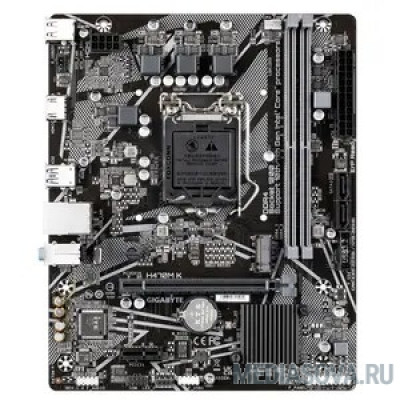 Материнская плата Gigabyte H470M K Socket 1200, Intel®H470, 2xDDR4-2333, HDMI, 1xPCI-Ex16, 1xPCI-Ex1, 2xSATA3, 1xM.2, 8 Ch Audio, GLan, (4+2)xUSB2.0, (2+2)xUSB3.2, mATX