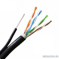5bites US5525-305BPE-M UTP/SOLID/5E/24AWG/COPPER/PVC+PE/BLACK/OUTDOOR/MSGR/DRUM/305M