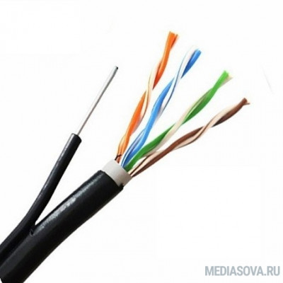  5bites US5525-305BPE-M UTP/SOLID/5E/24AWG/COPPER/PVC+PE/BLACK/OUTDOOR/MSGR/DRUM/305M
