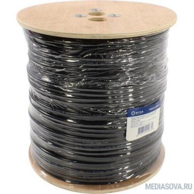  5bites FS5525-305BPE-M FTP/SOLID/5E/24AWG/COPPER/PE/BLACK/OUTDOOR/MSGR/DRUM/305M