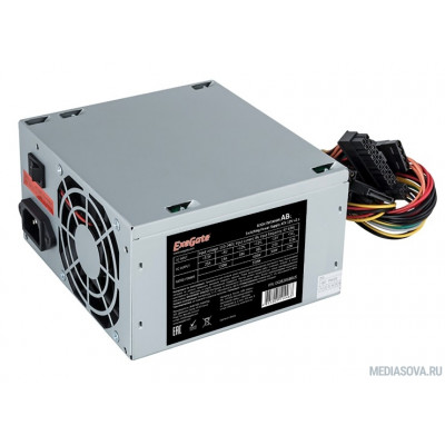 Блок питания Exegate EX292142RUS Блок питания 600W ExeGate AB600 (ATX, 8cm fan, 24pin, 4pin, 3xSATA, 2xIDE, FDD)
