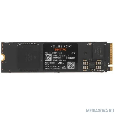  Western Digital SSD Black SN770 1Tb M2.2280 PCIe 4.0 WDS100T3X0E, 1 year