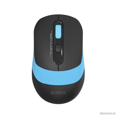  Мышь A4Tech Fstyler FG10S черный/синий оптическая (2000dpi) silent беспроводная USB для ноутбука (4b