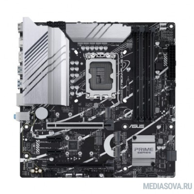 Материнская плата ASUS PRIME Z790M-PLUS D4 RTl LGA1700, Z790, 4*DDR4, HDMI+DVI+DP, CrossFireX, SATA3 + RAID, Audio, Gb LAN, USB 3.2, USB 2.0, COM*1 header (w/o cable), mATX