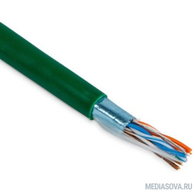  Rexant (01-0161) Кабель витая пара F/UTP, CAT 5e, нг(А)-LSLTx 4х2х0,52мм, 24AWG, внутренний, зеленый, 305м Rexant
