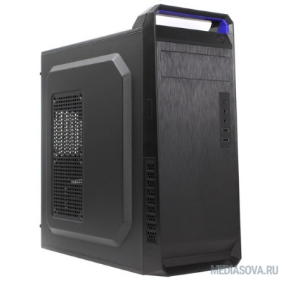  PowerCool S2013BK Корпус (Midi Tower, Black+Blue, ATX 500W-120mm, 24+8pin)