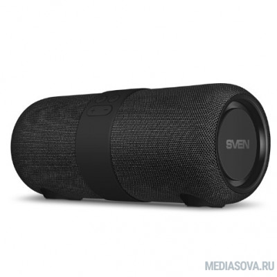  SVEN PS-340, черный (24 Вт, Waterproof (IPx6), TWS, Bluetooth, FM, USB, 3600мА*ч)                      