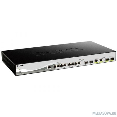  D-Link DXS-1210-12TC/B1A PROJ Настраиваемый L2+ коммутатор с 8 портами 10GBase-T, 2 портами 10GBase-X SFP+ и 2 комбо?портами 10GBase-T/SFP+