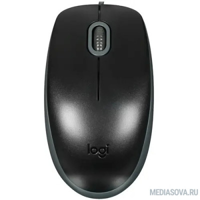  910-005502 Мышь Logitech M110 Silent Black [бесшумная, оптическая, 1000dpi, USB, 1.8м] 