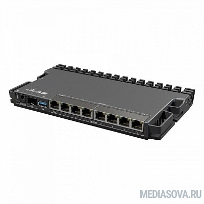  MikroTik RB5009UPr+S+IN Маршрутизатор CPU ARM64, 4 ядра 350-1400MHZ, 1GB RAM, 7*1Gbit RJ45, 1*2.5gbit RJ45, PoE out 1-7port