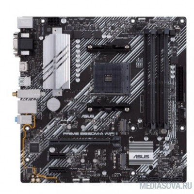 Материнская плата ASUS Prime B550M-A WiFi II B550 Socket AM4 4xDDR4, 4xSATA3, RAID, 2xM.2, 1xPCI-E16x, 6xUSB3.2, D-Sub, DVI-D, HDMI, WiFi, Glan, mATX
