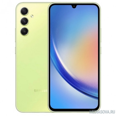  Смартфон Samsung Galaxy A34 5G SM-A346E 128Gb 6Gb зеленый лайм 3G 4G 2Sim 6.6
