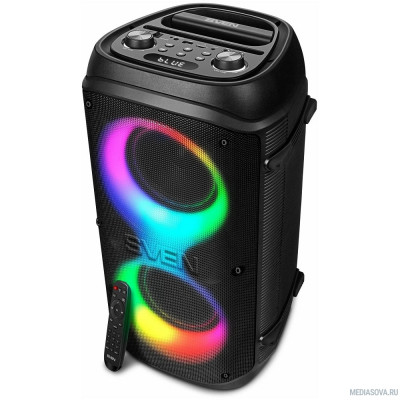  Портативная акустика 2.0 Sven PS-800 SV-021511 черная (100 Вт, TWS, BT, FM, USB, microSD, LED-диспле