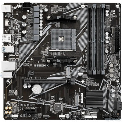 Материнская плата Gigabyte B550M K, SocketAM4, AMD B550, mATX, Ret