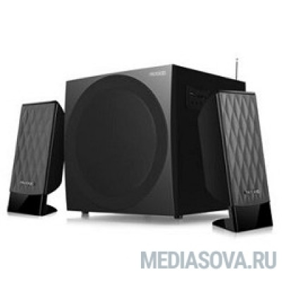  MICROLAB M-300U 2 колонки+сабвуфер дерево чёрные (38W RMS), FM-тюнер