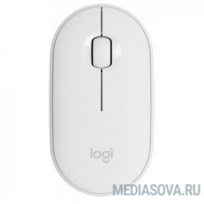  910-005716/910-005541 Мышь Logitech Pebble M350 белый оптическая (1000dpi) silent беспроводная BT USB для ноутбука (3but)